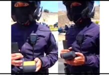 National Guard and Municipal Police Officers are using electronic bank terminals to fine motorists